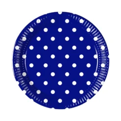 Juego de 8 Platos Blue Royal Dots 19 cm