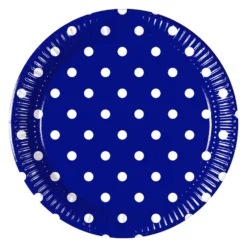 Juego de 8 Platos Blue Royal Dots 22 cm