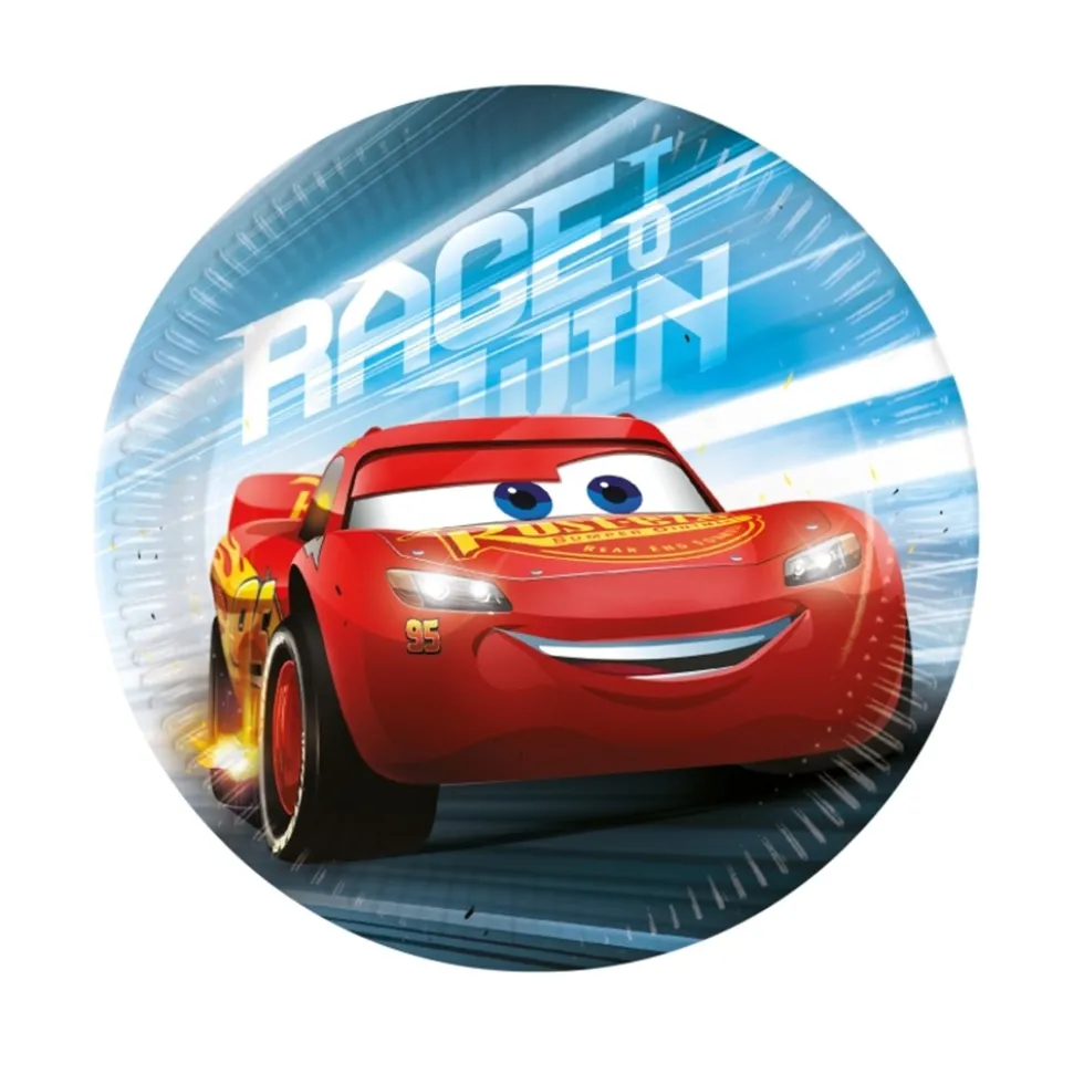 Juego de 8 platos Cars 20 cm