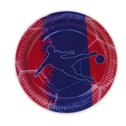 Juego de 8 platos Fútbol Azul y Granate