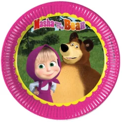 Juego de 8 Platos Masha y el Oso 23 cm