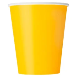 Juego de 14 Vasos Amarillos Neón 266 ml