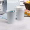 Juego de 8 Vasos Azul Pastel con Lunares
