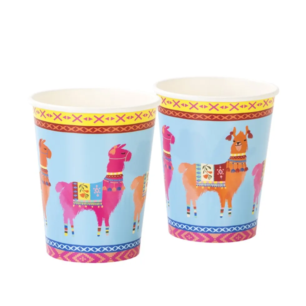 Juego de 8 Vasos Boho Mix Llama