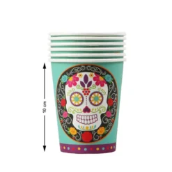 Juego de 6 Vasos Calavera Halloween