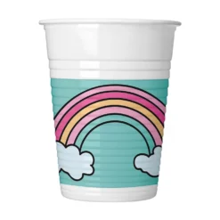 Juego de 8 Vasos de plástico Fiesta Mágica