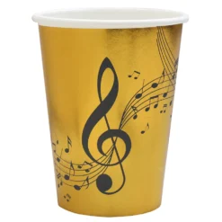 Juego de 10 Vasos Dorados Música