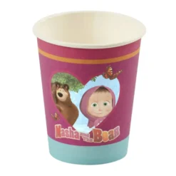 Juego de 8 vasos Masha y el Oso 200 ml