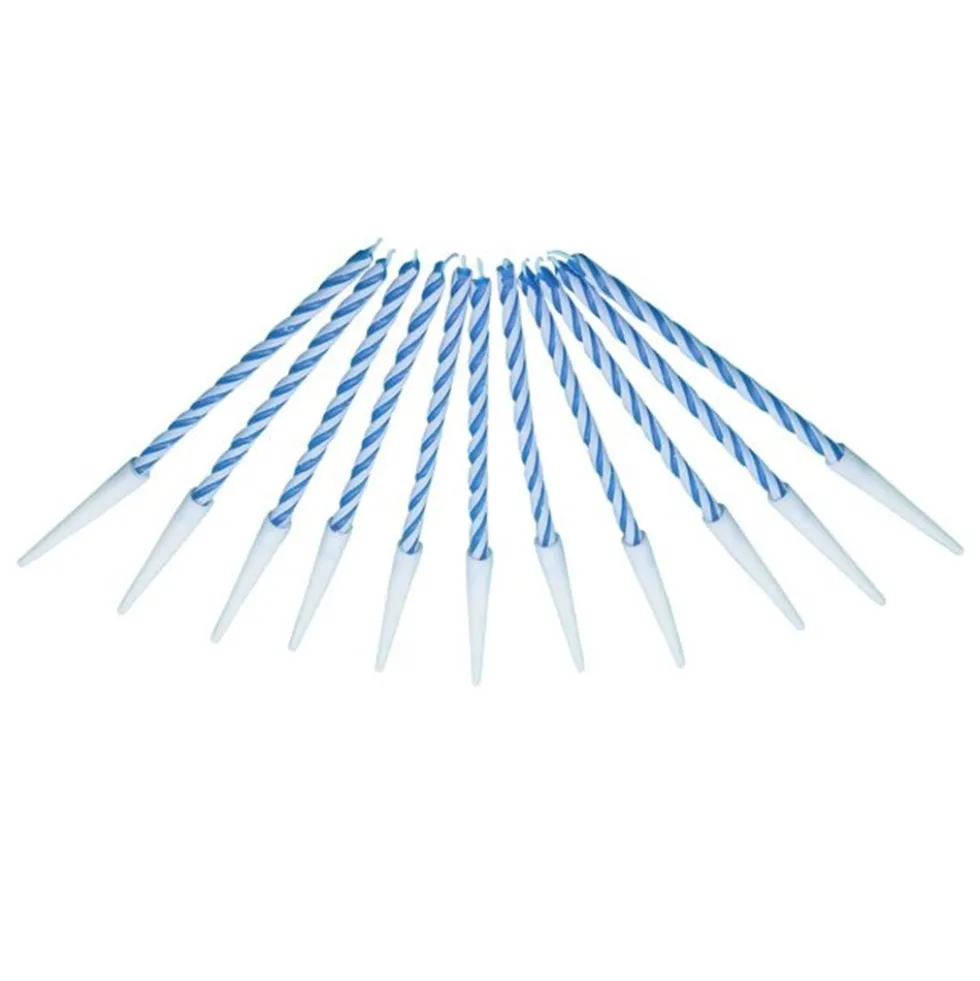 Juego de 12 Velas Azules 6 cm