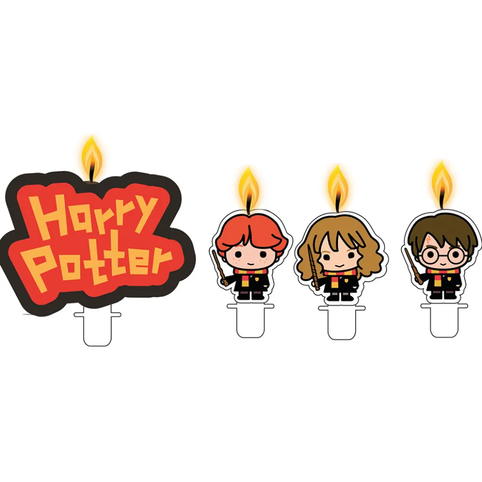 Juego de 4 Velas Cumpleaños Harry Potter