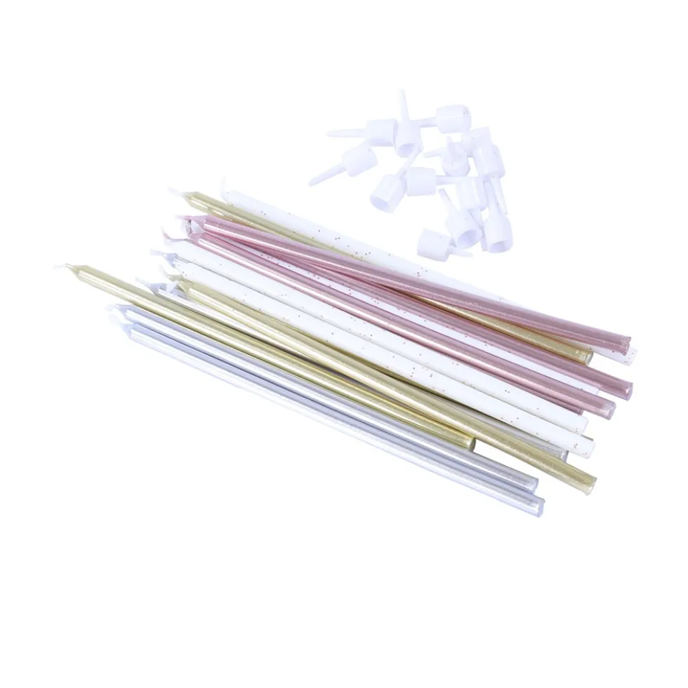 Juego de 16 Velas Extra Altas