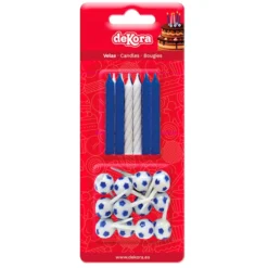 Juego de 12 Velas Fútbol - Dekora