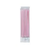 Juego de 12 velas rosa perlado 10cm