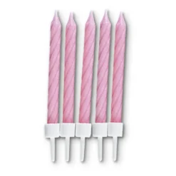 Juego de 10 Velas Rosas 6 cm