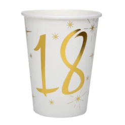 Juego 10 Vasos 18 años Oro 220 ml