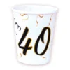 Juego 8 Vasos 40 Cumpleaños
