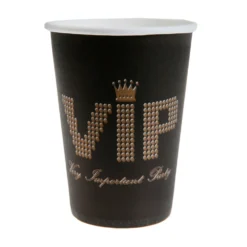 Juego 10 Vasos Negros VIP 220 ml