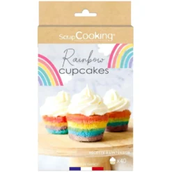 Kit para Cupcakes Arcoiris - Scrapcooking