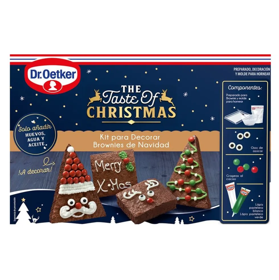 Kit para Decoración Brownies Navidad - Dr. Oetker