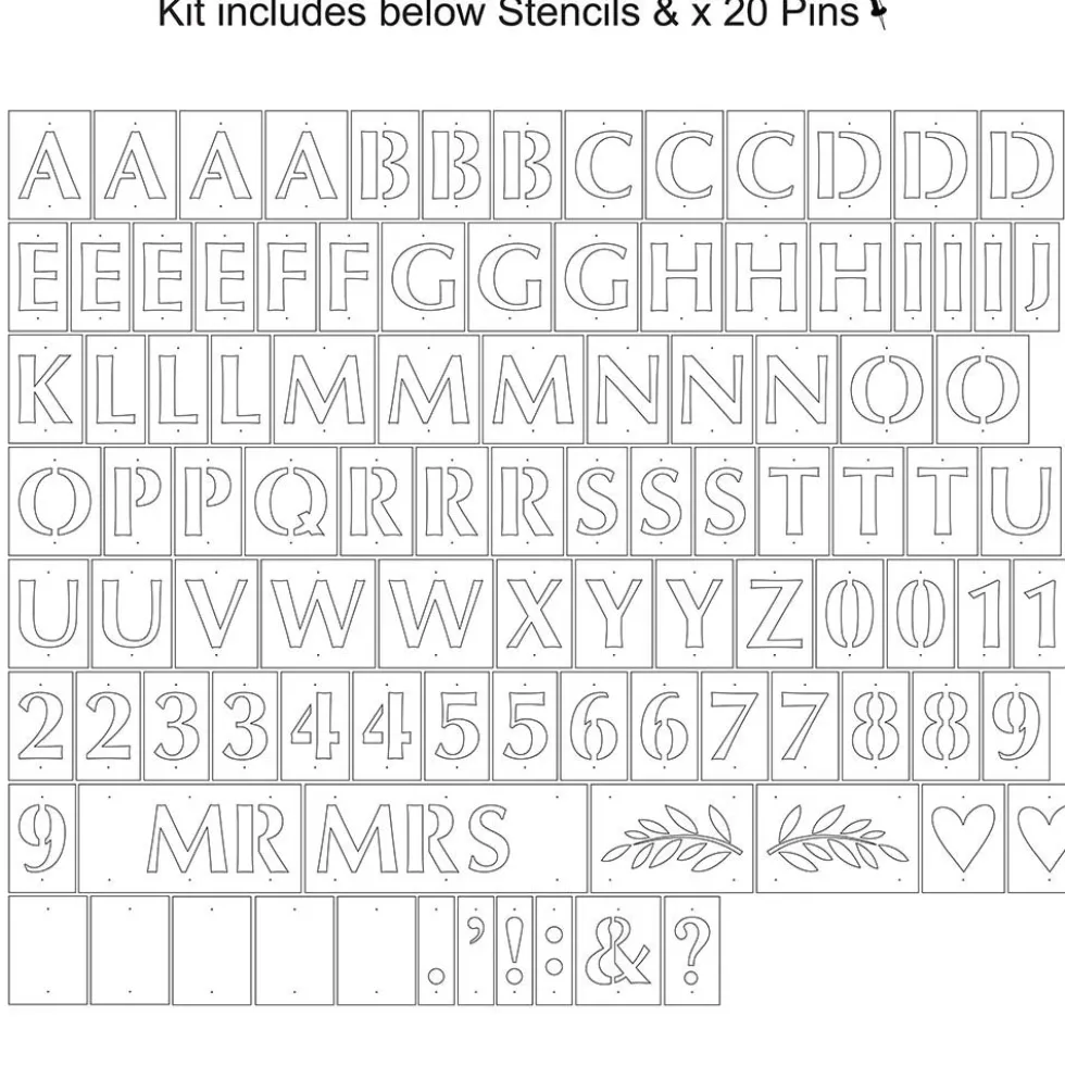 Kit Stencil Letras y Números