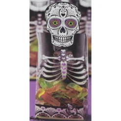 Kit de 6 bolsas para dulces calavera mortífera