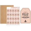 Kit de 20 Etiquetas de Madera Comunión Rosa