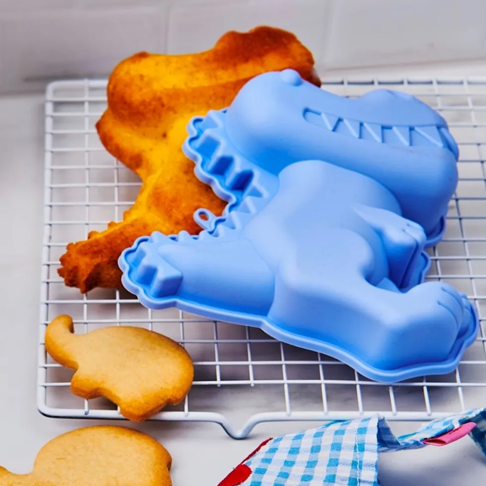 Kit de Reposteria Molde de Silicona y Utensilios Dinosaurio - Wilton