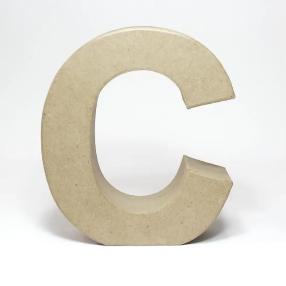 Letra C de Cartón 17cm