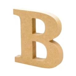 Letra de madera B 12cm