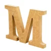 Letra de madera M 12cm