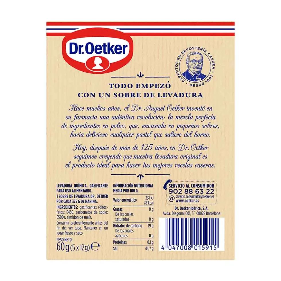 Levadura en Polvo 5 ud x 12 gr