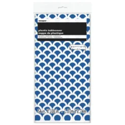 Mantel de Escamas Azules y Blancas