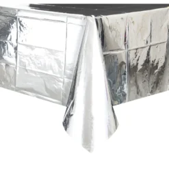 Mantel de plástico Metalizado Plata