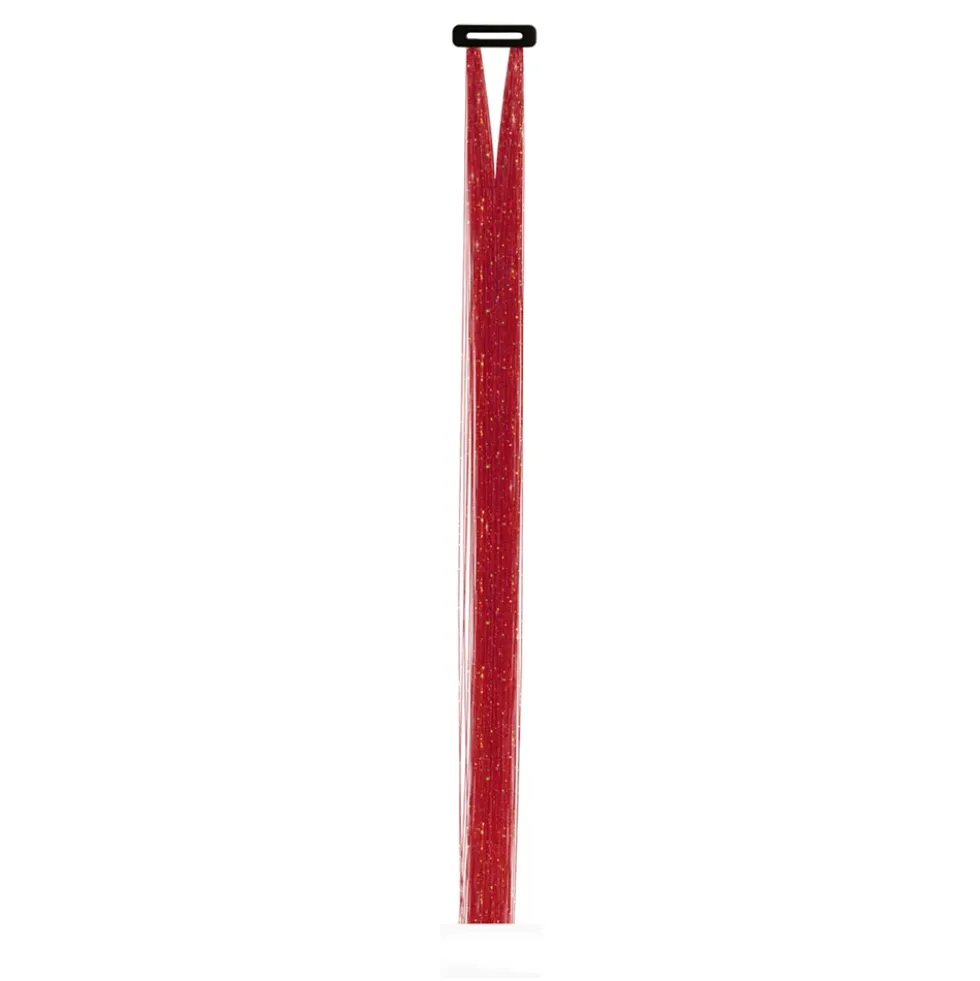 Mechones Rojos Brillantes 50 cm – Pack 3 uds