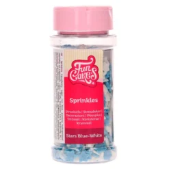 Mini Estrellas Blancas y Azules de Azúcar 55 gr - FunCakes