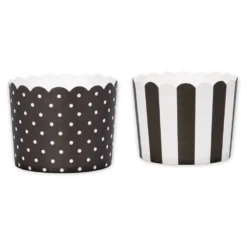 Mini Muffin Wrapper Negro y Blanco