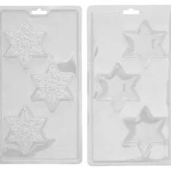 Molde para Chocolate Copo de Nieve 3D 6 cm 2 ud