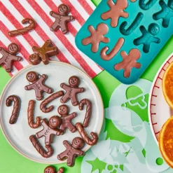 Molde Silicona Muñecos y Bastones de Navidad - Wilton