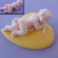 Molde de Silicona Bebé Durmiendo sobre Cojín