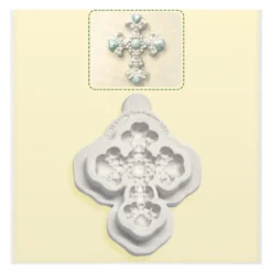 Molde de Silicona Cruz Perlada