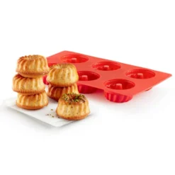 Molde de Silicona Mini Savarin 6 Cavidades