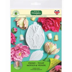 Molde de Silicona Peonia y Tulipán