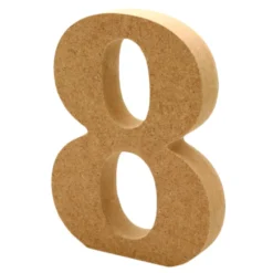 Número 8 de madera 12cm
