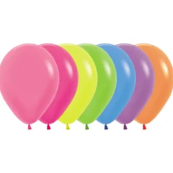 Pack de 50 Globos de Látex Neón 30 cm