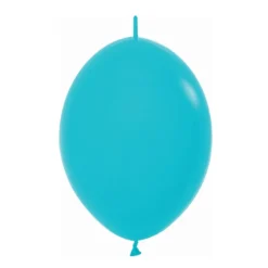 Pack de 50 Globos Link o loon Azul Caribe 12 cm
