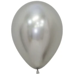 Pack de 12 Globos Reflex Plata 30 cm