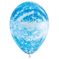 Pack de 12 Globos Transparentes Grafiti Azul Cielo 30 cm