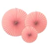 Pack de 3 Abanicos de Papel Rosas