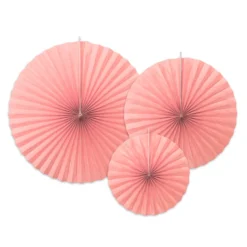Pack de 3 Abanicos de Papel Rosas