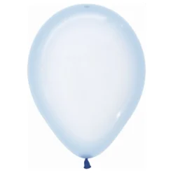 Pack de 50 Globos Cristal Azul Pastel 30 cm